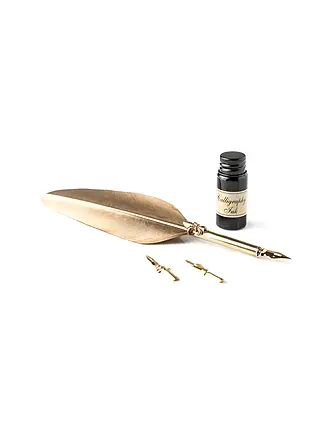 DALLAITI | Schreibset mit großem goldenen Federstift Gold | 